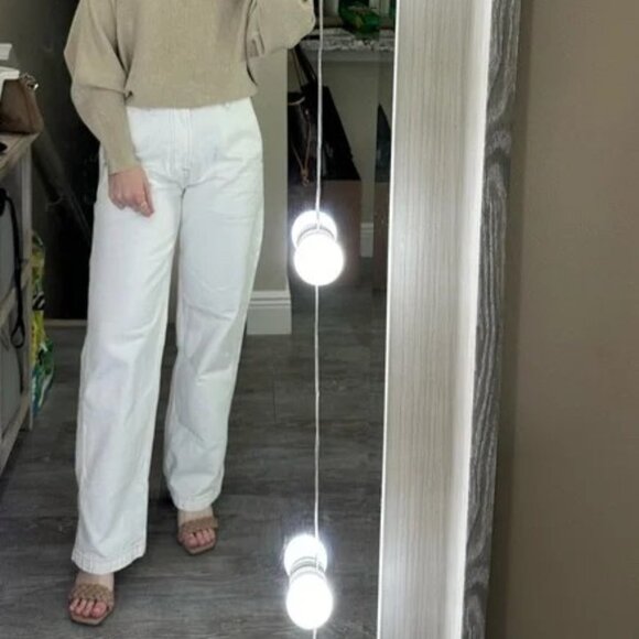 Abercrombie & Fitch Relaxed Fit Men's Size 28 x30 Baggy Work Wear Jean - Ivory - Picture 9 of 9